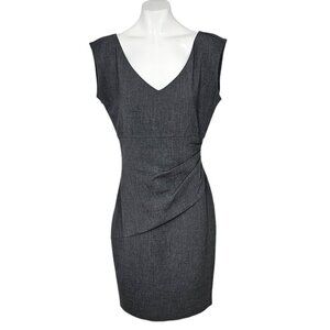 Diane Von Furstenberg  Bevin Ruched Stretch Jersey Sheath Dress Size 10 Gray